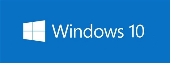 Microsoft Windows 10 logo coloured white on a blue background