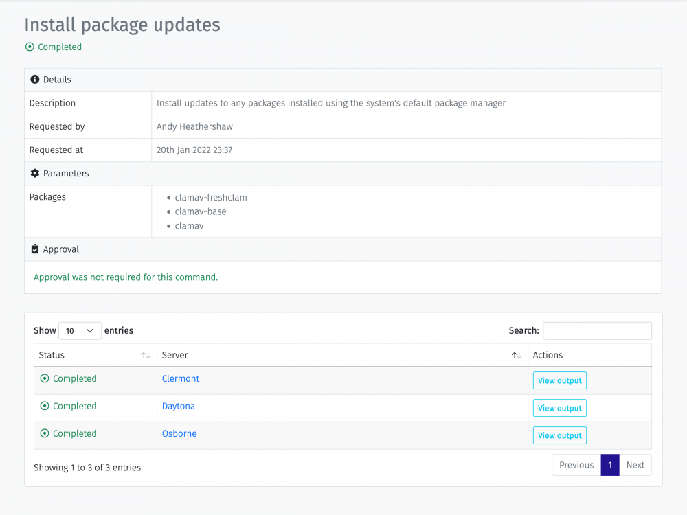 Screenshot showing a command in NodeBeagle