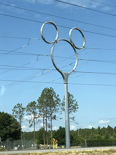 Photo of the Mickey ears pylon in Orlando, Florida