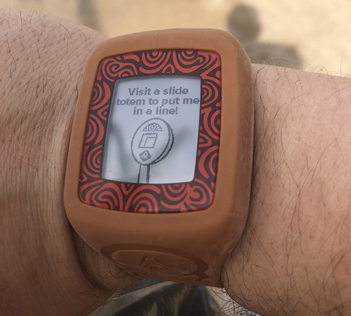 Photo of a Tapu Tapu devie on a hairy wrist