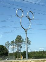 Photo of the Mickey ears pylon in Orlando, Florida